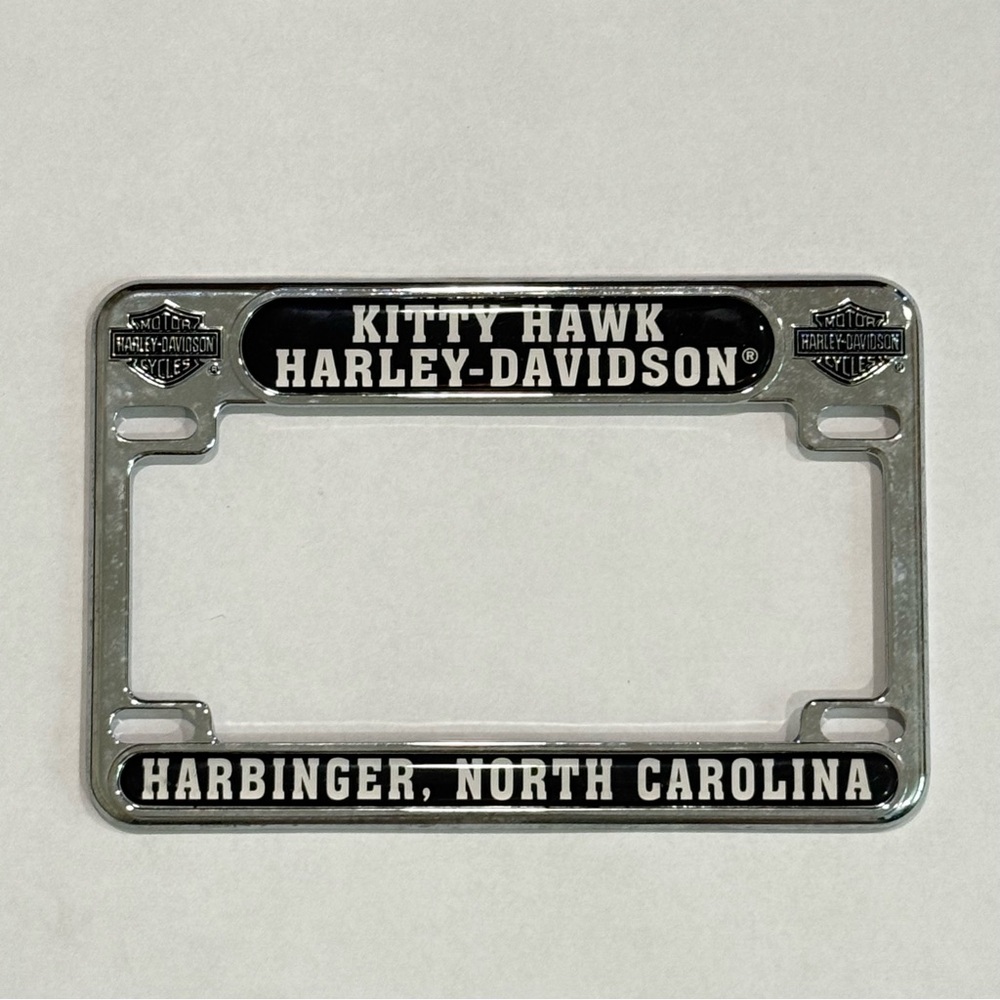 Vintage Harley Davidson Kitty Hawk Harbinger North Carolina License Plate Frame